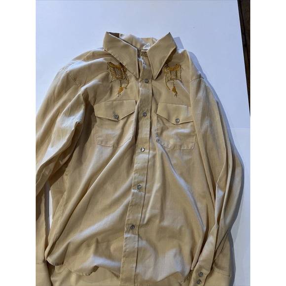 Vintage K-mart Embroidered Western Shirt Permanent Press Rockabilly Cowboy L (B3 - Picture 1 of 4